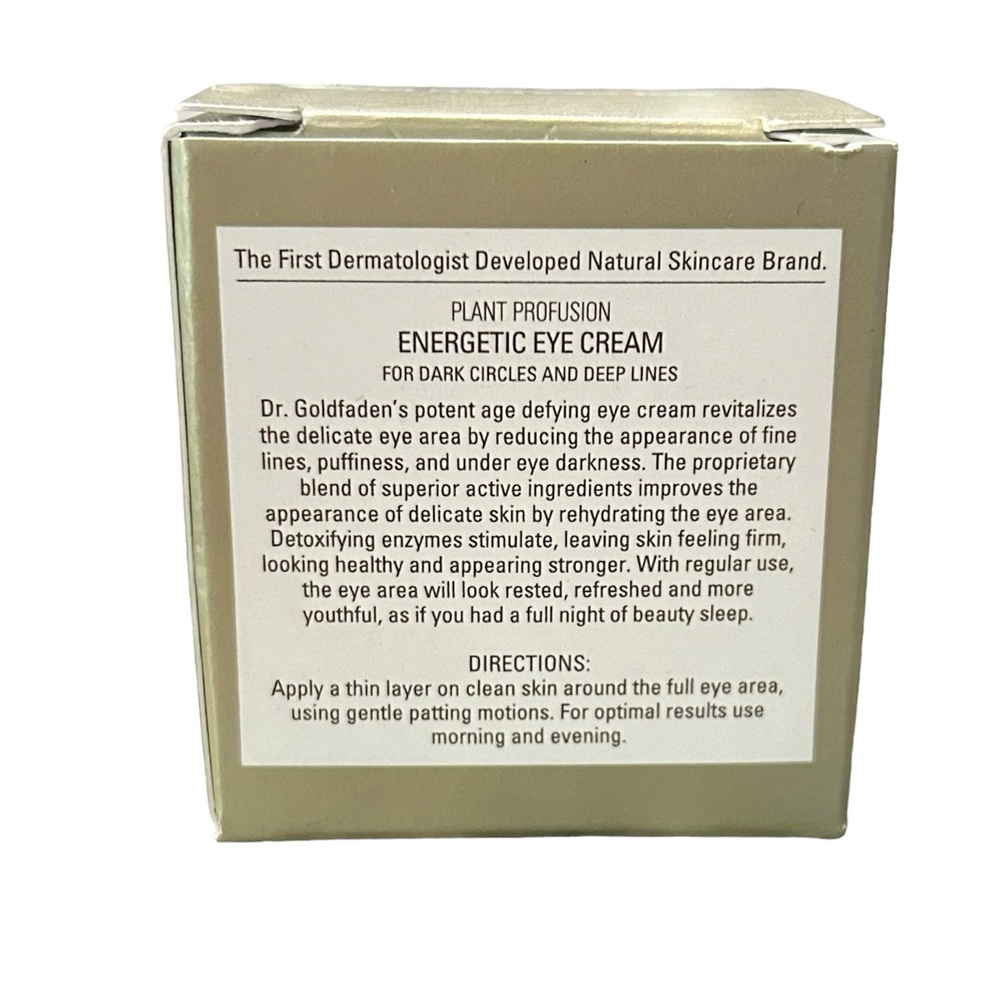 NIB Goldfaden MD Plant Profusion Energetic Eye Cream .5 fl oz / 15 mL - Picture 6 of 7